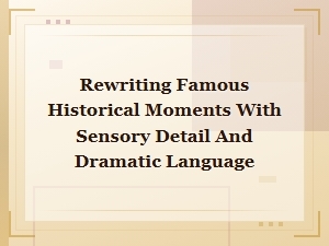 Vivid Historical Rewrites: Bringing the Past to Life Through Sensory Storytelling
